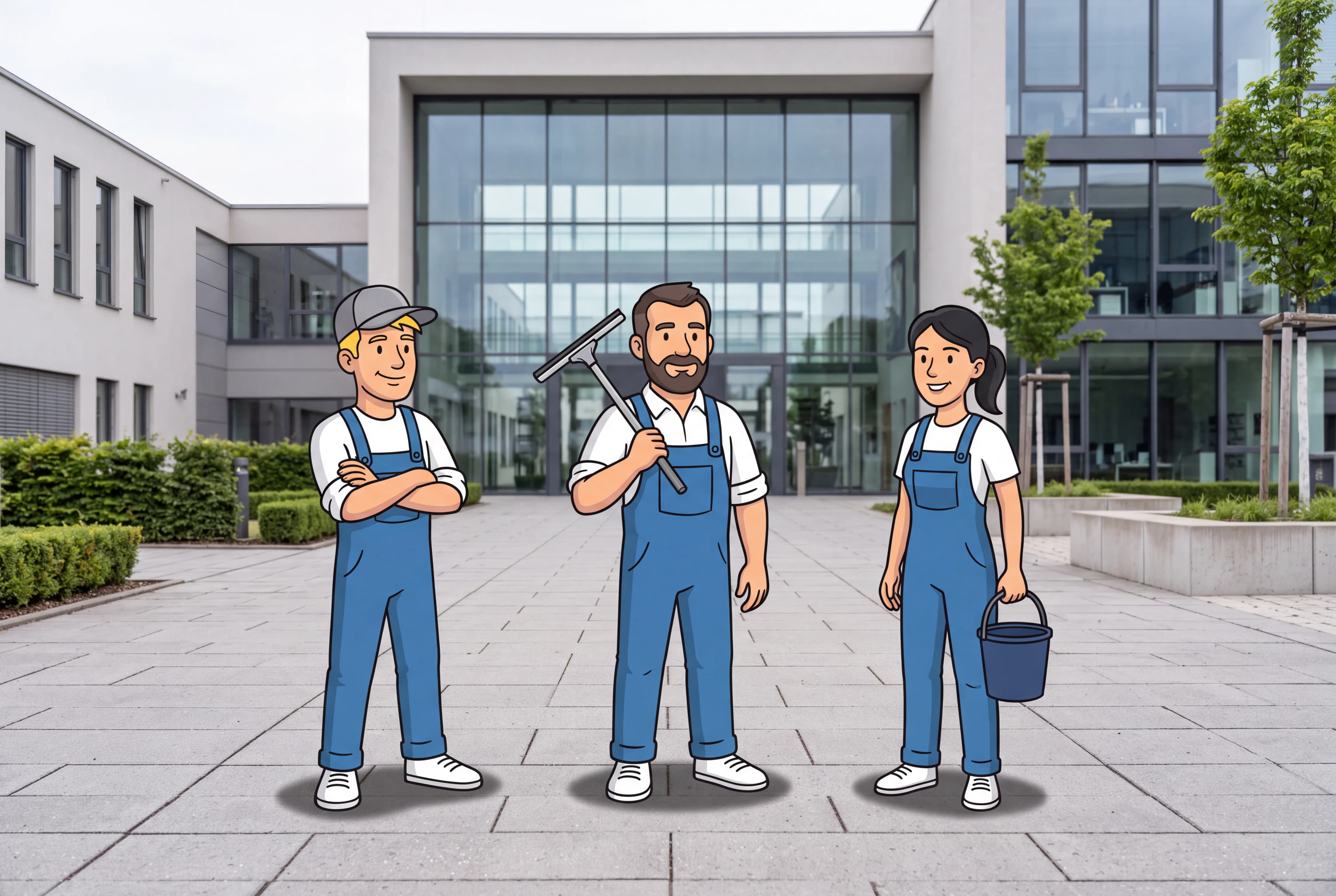 Das Team der Gebäudereinigung Linden